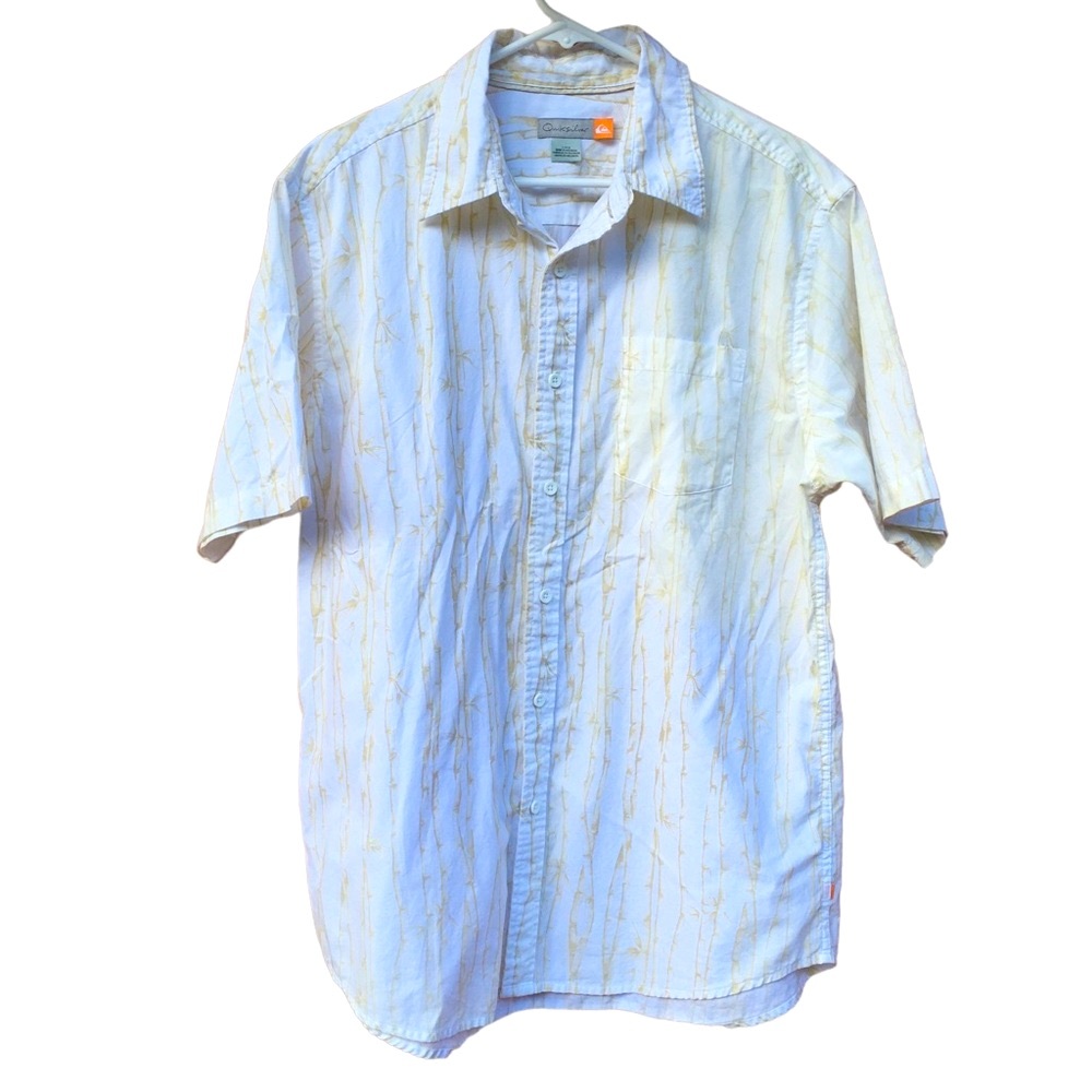 Quicksilver Classy Bamboo Print Men’s Button Down Shirt